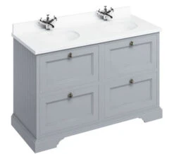 Burlington 1300mm Matt White 4 Drawer Floor Standing Unit -Shower Room M700 2022 6 13 10 13 33 26