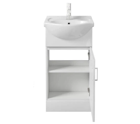 Essential Alaska 1 Door Vanity Unit 450mm And Basin 6 Essential Alaska 1 Door Vanity Unit 450mm And Basin - Image 4