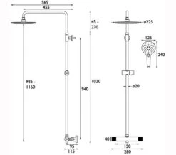 Bristan Claret Thermostatic Exposed Chrome Bar Valve With Rigid Riser Kit -Shower Room M700 2022 7 22 9 30 6 271