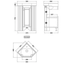 Hudson Reed Old London 595mm Floor Standing Corner Cabinet And Basin 9 Hudson Reed Old London 595mm Floor Standing Corner Cabinet And Basin -Shower Room M700 2022 7 25 15 33 15 210