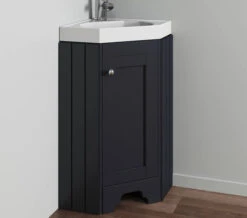 Hudson Reed Old London 595mm Floor Standing Corner Cabinet And Basin