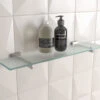 Smedbo House 600mm Frosted Glass Bathroom Shelf -Shower Room M700 2022 7 4 10 1 2 566