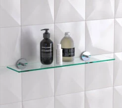 Croydex Pendle Flexi-Fix Glass Shelf 590mm
