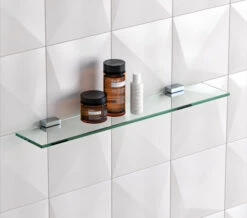 Roper Rhodes Horizon 600mm Toughened Clear Glass Shelf