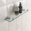 Miller Atlanta Glass Shelf With Guard Rail 500mm - 8802C
