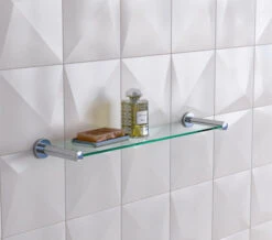 Roper Rhodes Minima 545mm Toughened Clear Glass Shelf