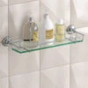 Roper Rhodes Avening Toughened Clear Glass Gallery Shelf -Shower Room M700 2022 7 4 10 51 55 189