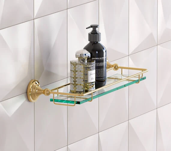 Heritage Clifton Glass Shelf Chrome 3 Heritage Clifton Glass Shelf Chrome