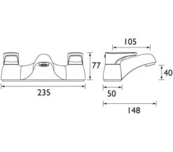 Bristan Jute Chrome Bath Mixer Tap -Shower Room M700 2022 8 11 14 28 14 406