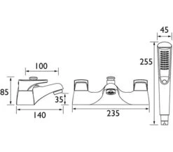 Bristan Jute Chrome Bath Mixer Tap -Shower Room M700 2022 8 11 14 36 27 847