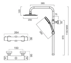 Tavistock Quantum Cool Touch Thermostatic Dual Control Bar Valve With Shower Set -Shower Room M700 2022 8 19 7 38 31 809