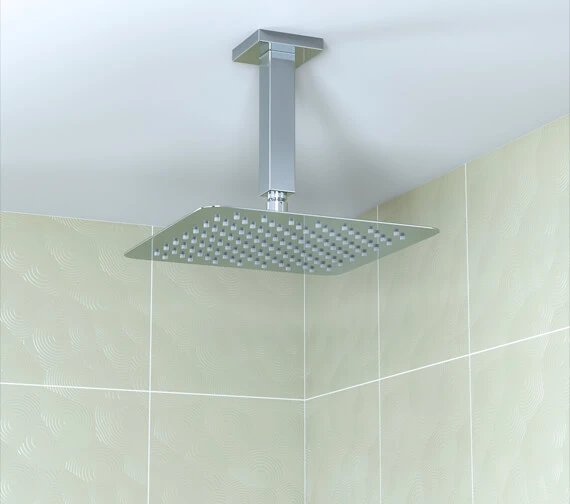 Bristan Square Stainless Steel Slimline Fixed Chrome Shower Head 18 Bristan Square Stainless Steel Slimline Fixed Chrome Shower Head - Image 16