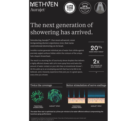 Methven Aio Aurajet Slide Rail Shower Kit Chrome 5 Methven Aio Aurajet Slide Rail Shower Kit Chrome - Image 3