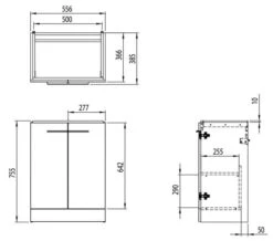 Tavistock Kobe 560mm Two Door Freestanding Unit With Basin 11 Tavistock Kobe 560mm Two Door Freestanding Unit With Basin -Shower Room M700 2022 8 23 7 59 50 363