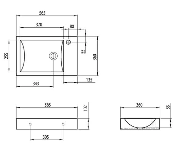 Tavistock Kobe 560mm Two Door Freestanding Unit With Basin 6 Tavistock Kobe 560mm Two Door Freestanding Unit With Basin - Image 4