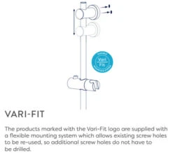 Croydex Vario Vari-Fit Chrome Riser Rail 620mm -Shower Room M700 2022 8 29 7 37 55 982