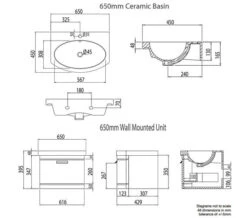 Tavistock Tempo 650mm Wall Mounted Unit And Basin -Shower Room M700 2022 8 3 11 13 27 993
