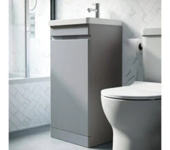 Saneux Air One Door Floor Standing 400mm Unit With Basin And Waste Trap -Shower Room M700 2022 8 3 14 37 6 938