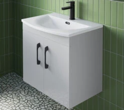 Nuie Athena Wall Hung 2 Door Vanity Unit With Worktop Or Basin