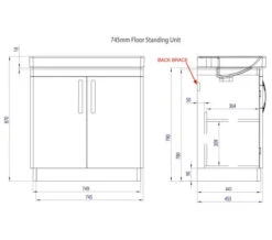Tavistock Compass Freestanding 2 Door Vanity Unit -Shower Room M700 2022 8 4 9 4 22 324