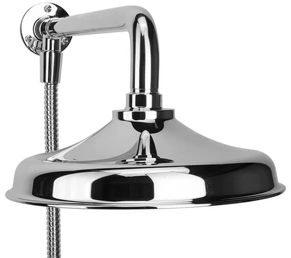 Croydex Traditional Rain Chrome Head Set With Fixed Arm And Hose 6 Croydex Traditional Rain Chrome Head Set With Fixed Arm And Hose - Image 4