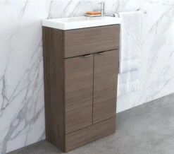 Hudson Reed Fusion 500mm Floor-Standing Slimline Vanity Unit And Basin
