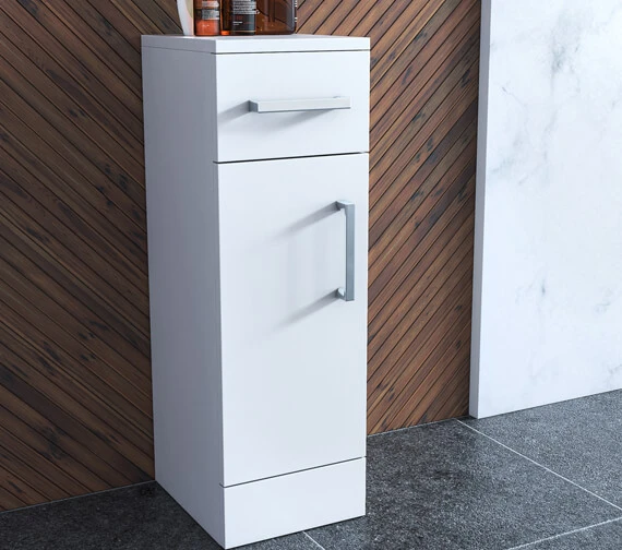 Nuie Mayford 250mm Wide Cupboard White Furniture Unit 3 Nuie Mayford 250mm Wide Cupboard White Furniture Unit