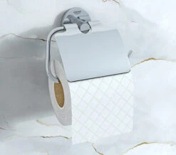 Grohe Essentials Chrome Toilet Roll Holder With Cover