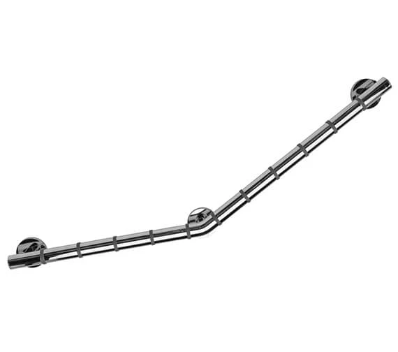 Croydex Assistive Grab N Grip 905mm Chrome Angled Grab Bar 4 Croydex Assistive Grab N Grip 905mm Chrome Angled Grab Bar - Image 2