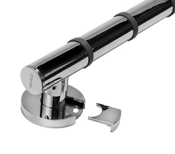 Croydex Assistive Grab N Grip 905mm Chrome Angled Grab Bar 6 Croydex Assistive Grab N Grip 905mm Chrome Angled Grab Bar - Image 4
