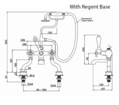 Burlington Deck Mounted Traditional Bath Shower Mixer Tap With Claremont Handles 8 Burlington Deck Mounted Traditional Bath Shower Mixer Tap With Claremont Handles -Shower Room M700 2022 9 9 10 22 42 438