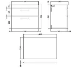 Nuie Athena 2 Drawer Floor Standing Vanity Unit With Worktop Or Basin -Shower Room M700 2023 1 18 7 10 36 495