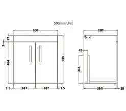 Nuie Athena Wall Hung 2 Door Vanity Unit With Worktop Or Basin -Shower Room M700 2023 1 20 6 31 56 616