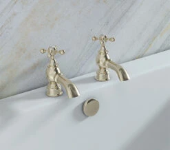 Heritage Hartlebury Pair Of Chrome Bath Pillar Taps