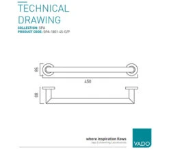 Vado Spa 300mm Chrome Wall Mounted Grab Or Towel Rail -Shower Room M700 2023 2 3 13 20 46 521