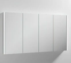 Nuie Eden 1200 X 650mm 4 Door Mirror Cabinet White High Gloss -Shower Room M700 2023 3 23 7 50 31 346