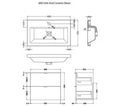 Hudson Reed Fusion Wall Hung Full Depth 2 Drawer Vanity Unit And Basin -Shower Room M700 2023 3 29 12 26 30 544