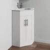 Nuie Mayford Double Door Corner White Cabinet And Basin -Shower Room M700 2023 3 30 8 12 3 320