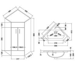 Nuie Mayford Double Door Corner White Cabinet And Basin 7 Nuie Mayford Double Door Corner White Cabinet And Basin -Shower Room M700 2023 3 30 8 26 51 854
