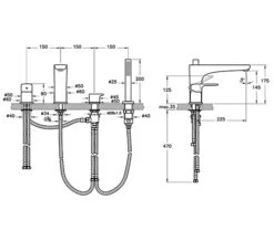 VitrA Root Round 4 Hole Bath Shower Mixer Tap With Kit -Shower Room M700 2023 3 31 6 41 43 391