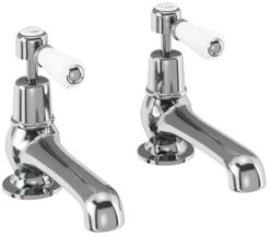 Burlington Chrome Bath Pillar Taps With Kensington Handles -Shower Room M700 2023 3 8 12 13 14 772