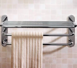 Nuie 663mm Wide 3 Tier Chrome Towel Rack