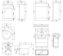 Nuie Mayford 1 Door White Bathroom Vanity Unit And Back To Wall WC Unit -Shower Room M700 2023 4 18 10 7 15 392