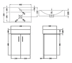 Nuie Mayford 450 X 320mm Wall Hung Gloss White Cabinet With Basin 10 Nuie Mayford 450 X 320mm Wall Hung Gloss White Cabinet With Basin -Shower Room M700 2023 4 4 6 55 31 785