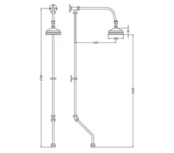 Nuie Traditional Chrome Rigid Riser Kit For Bath Shower Mixer -Shower Room M700 2023 4 8 11 34 49 317