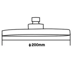 Nuie 200mm ABS Fixed Shower Head -Shower Room M700 2023 5 19 12 21 29 583