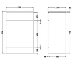 Nuie Mayford 766mm High Back-To-Wall WC Furniture Unit White -Shower Room M700 2023 5 24 10 19 52 345