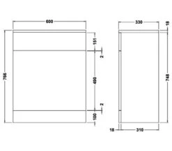 Nuie Mayford 766mm High Back-To-Wall WC Furniture Unit White -Shower Room M700 2023 5 24 10 20 23 17