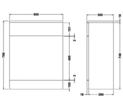 Nuie Mayford 766mm High Back-To-Wall WC Furniture Unit White -Shower Room M700 2023 5 24 10 20 8 280