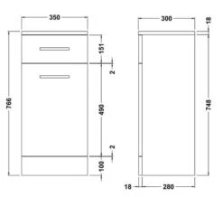 Nuie Mayford 350mm Wide Laundry Basket Furniture Unit White 9 Nuie Mayford 350mm Wide Laundry Basket Furniture Unit White -Shower Room M700 2023 5 25 13 1 21 900